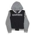 NFL Womens Black & Grey Raiders Full Zip Hoodie 2XL Cotton Blend Casual