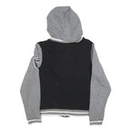 NFL Womens Black & Grey Raiders Full Zip Hoodie 2XL Cotton Blend Casual