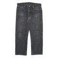 LEVI'S 505 Mens Jeans Black Regular Straight Denim Medium W32 L26 Classic Style