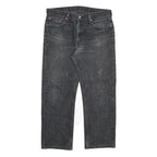 LEVI'S 505 Mens Jeans Black Regular Straight Denim Medium W32 L26 Classic Style
