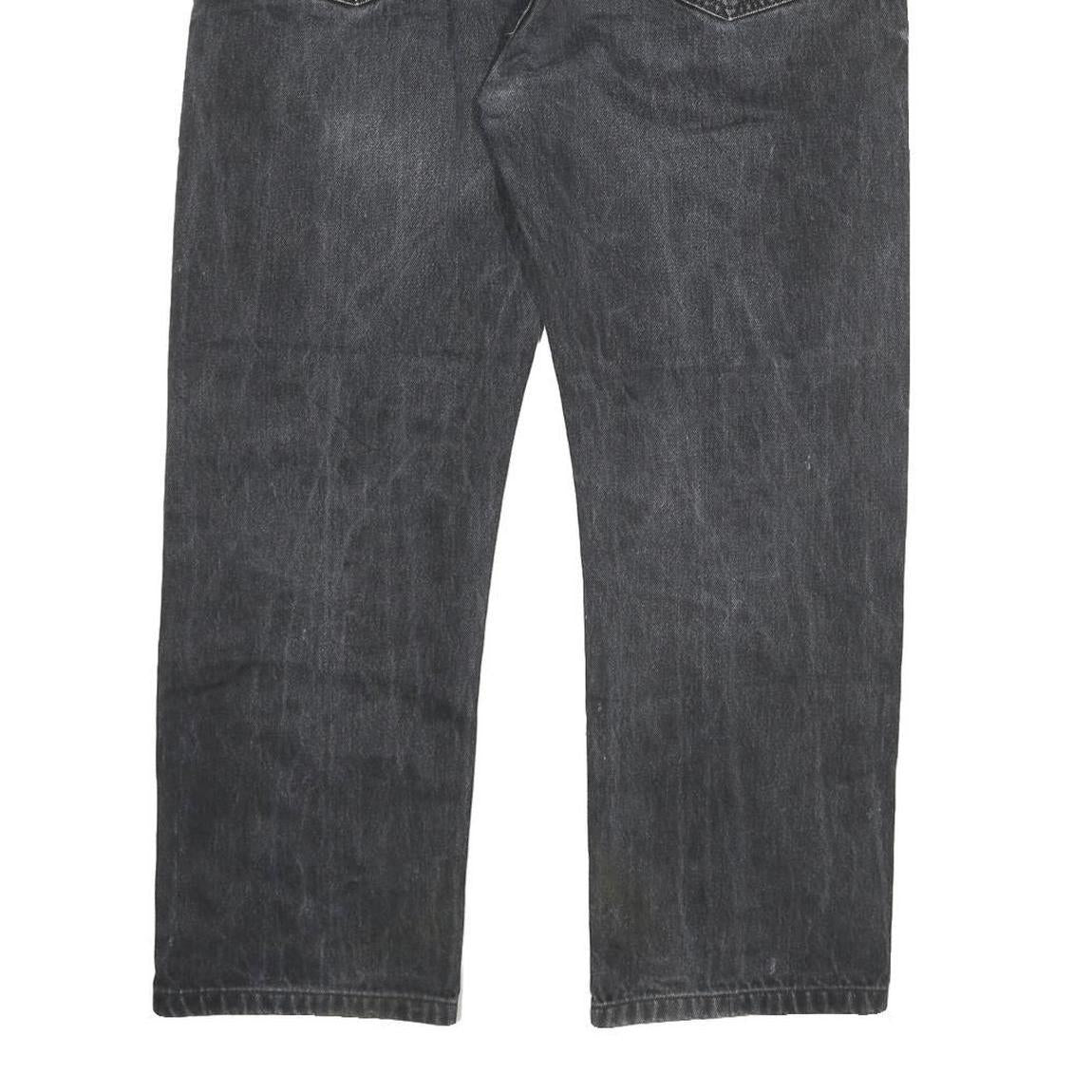 LEVI'S 505 Mens Jeans Black Regular Straight Denim Medium W32 L26 Classic Style