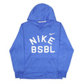 NIKE Mens Blue Pullover Hoodie M BSBL Logo Sweatshirt Sportswear