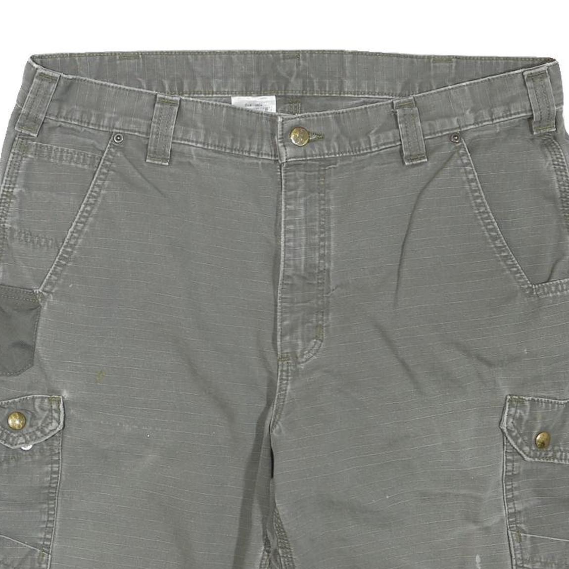 CARHARTT Mens Shorts Grey Casual Cargo L W38 Durable Workwear Pockets