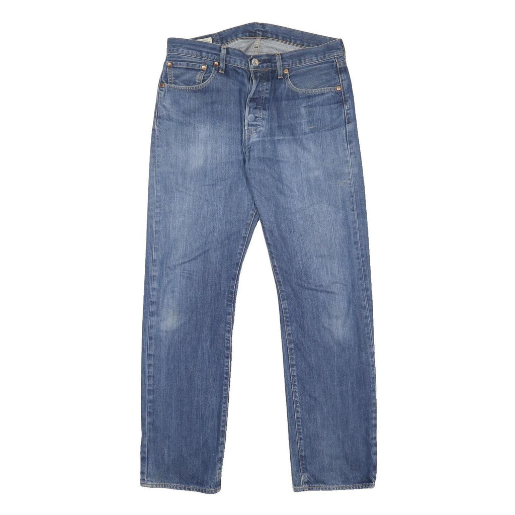 LEVI'S 501 Big E Mens Blue Regular Straight Denim Medium W32 L34 Classic Cotton