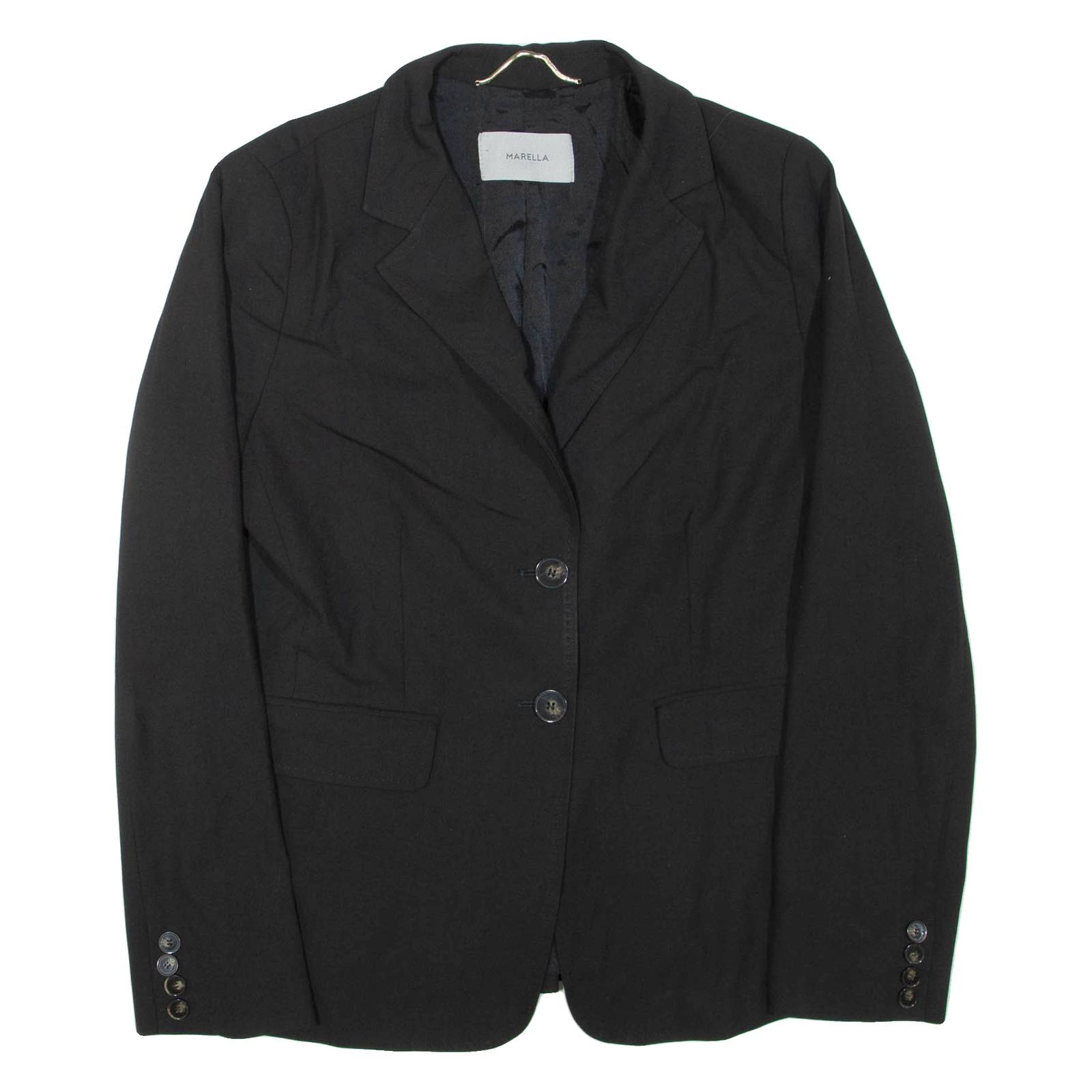 MARELLA Womens Blazer Jacket Black UK 14