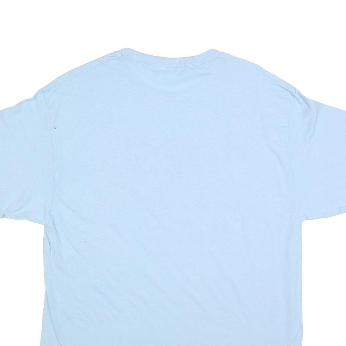 PORT & COMPANY Mens Light Blue Marian Engineering T-Shirt L Short Sleeve Crew
