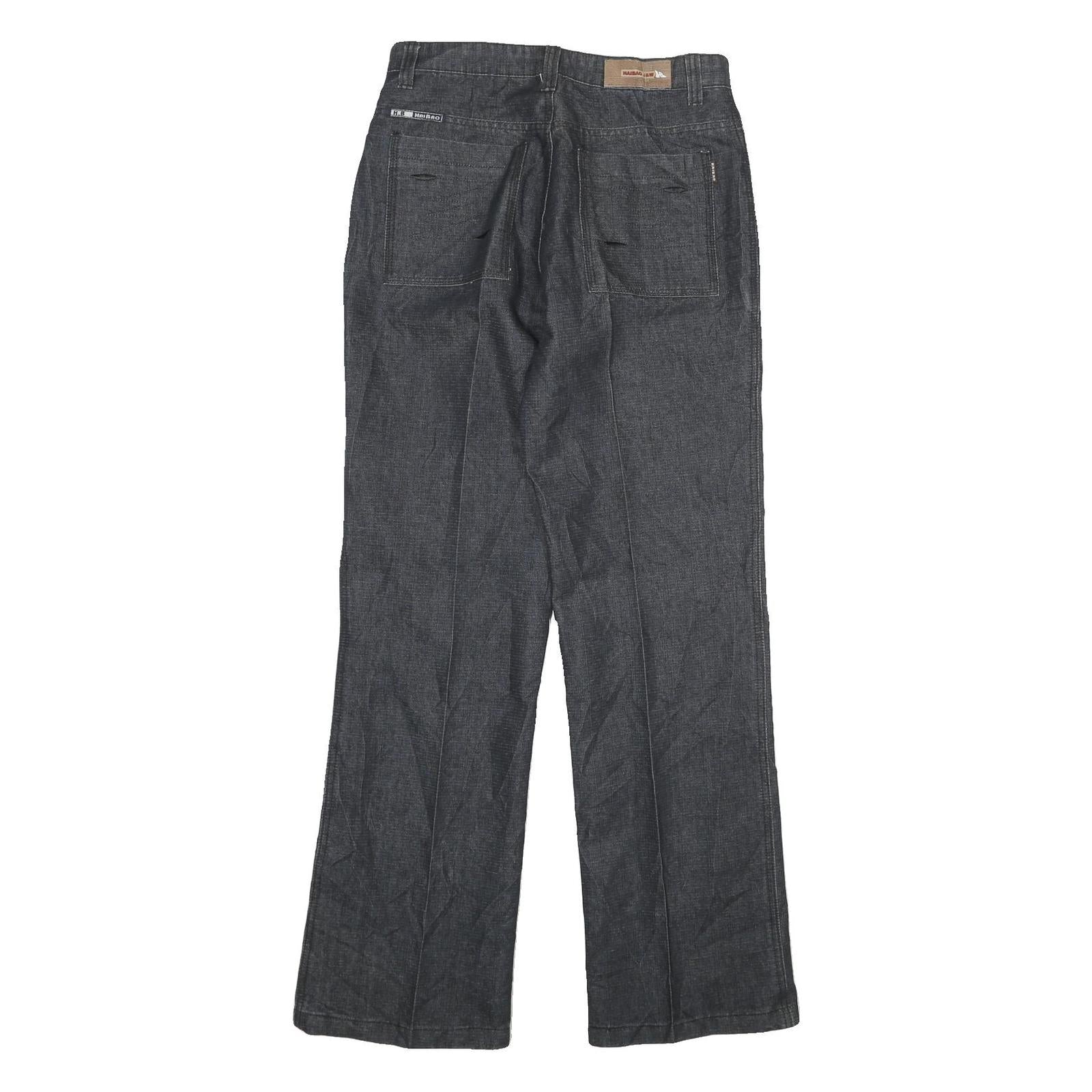 HAI BAO Womens Relaxed Jeans Denim Dark W28 L30 Cotton Blend Zip Pockets