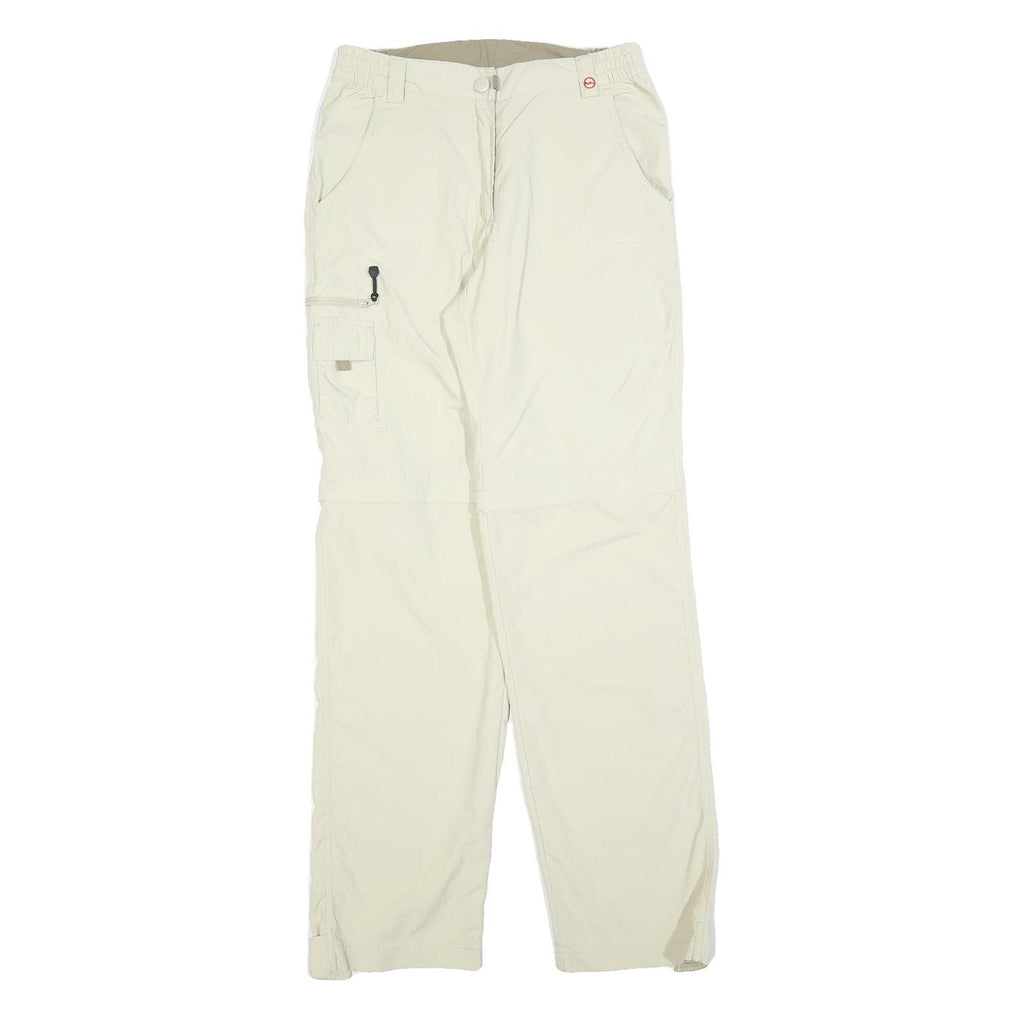 HIGH COLORADO Womens Beige Regular Fit Straight Trousers W28 L32 Outdoor Zip