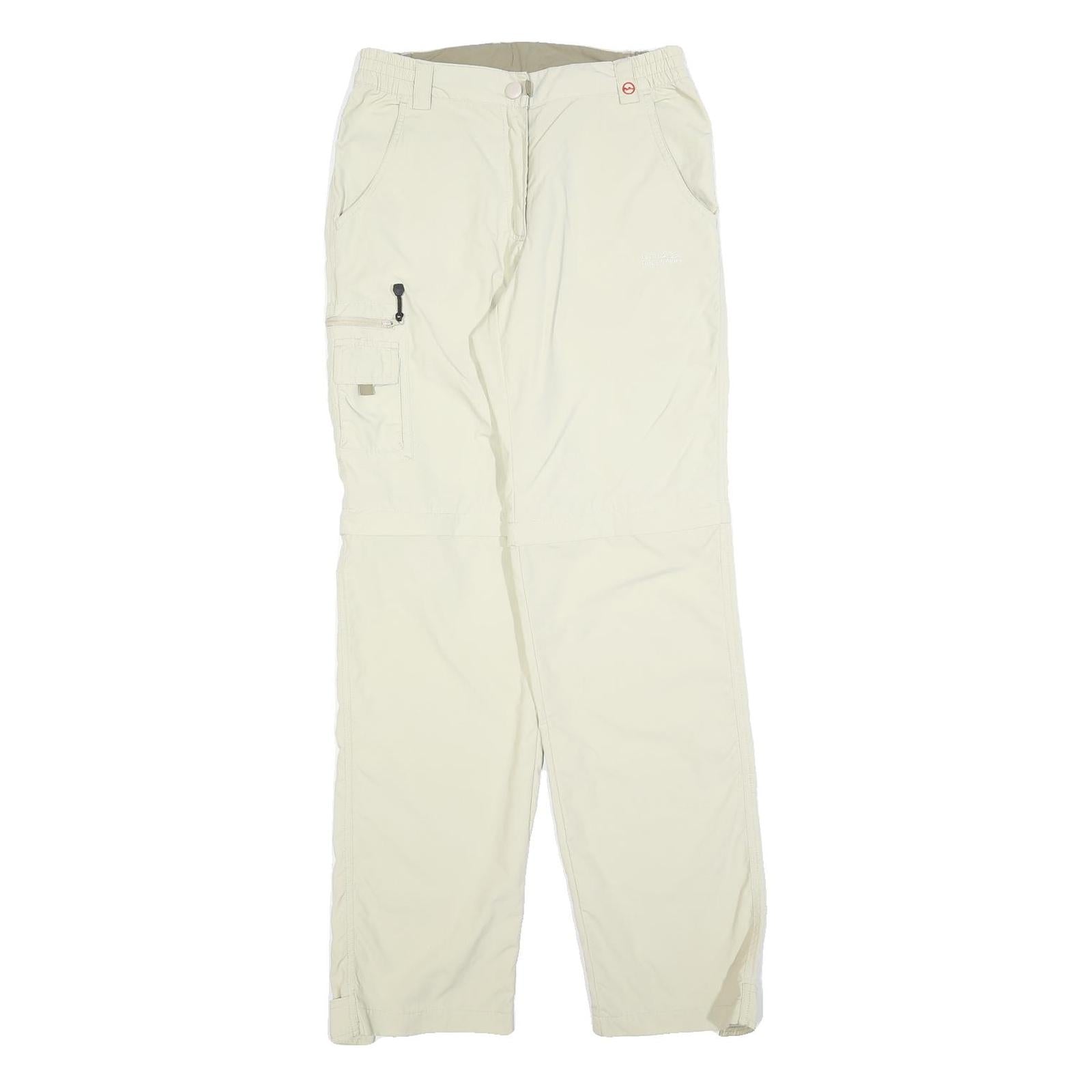 HIGH COLORADO Womens Beige Regular Fit Straight Trousers W28 L32 Outdoor Zip