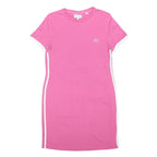 JACK WILLS Womens Pink & White Day Jersey Plain Short Sleeve Short Dress UK 16