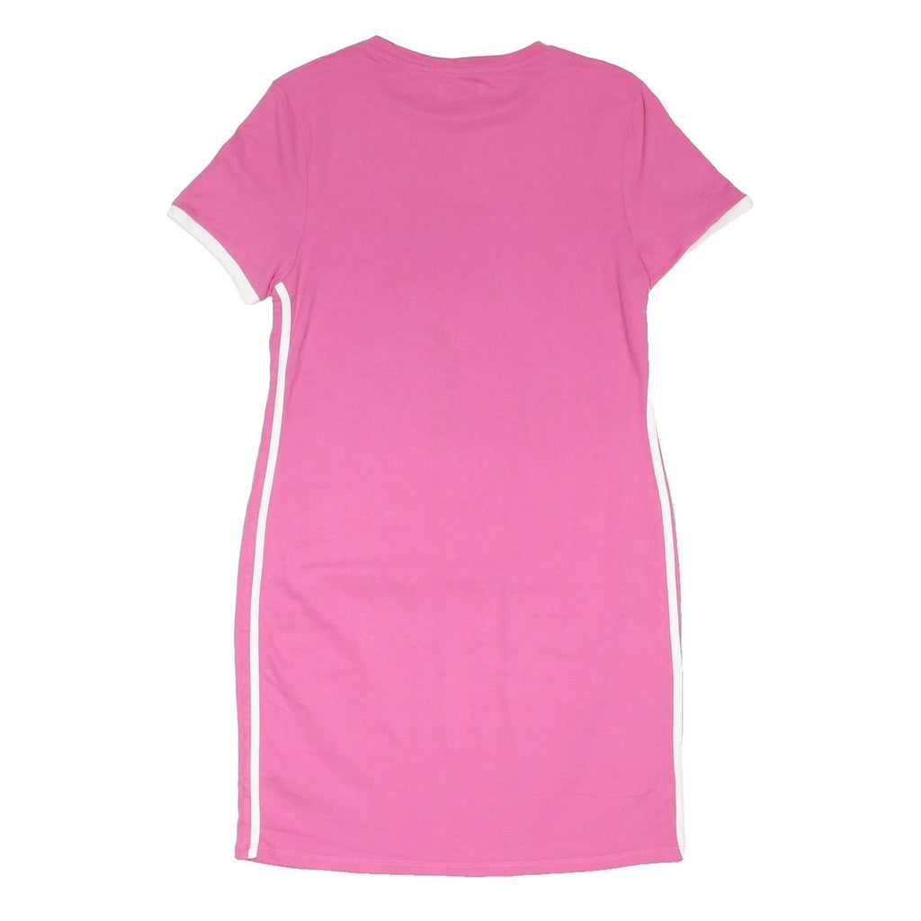 JACK WILLS Womens Pink & White Day Jersey Plain Short Sleeve Short Dress UK 16