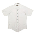 VAN HEUSEN Mens White & Cream Short Sleeve Cotton Blend Shirt S Casual Summer