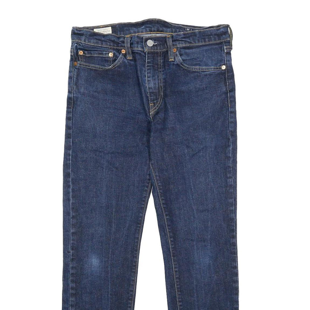 LEVI'S 511 BIG E Mens Slim Blue Denim Raw Cotton Blend Jeans W32 L30 Zip