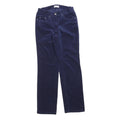 HELENA VERA Womens Cotton Blend Navy Regular Straight Trousers W28 L30 Stylish