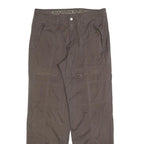 CHIEMSEE Womens Polyester Blend Brown Regular Fit Straight Leg Trousers W34 L32