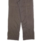 CHIEMSEE Womens Polyester Blend Brown Regular Fit Straight Leg Trousers W34 L32