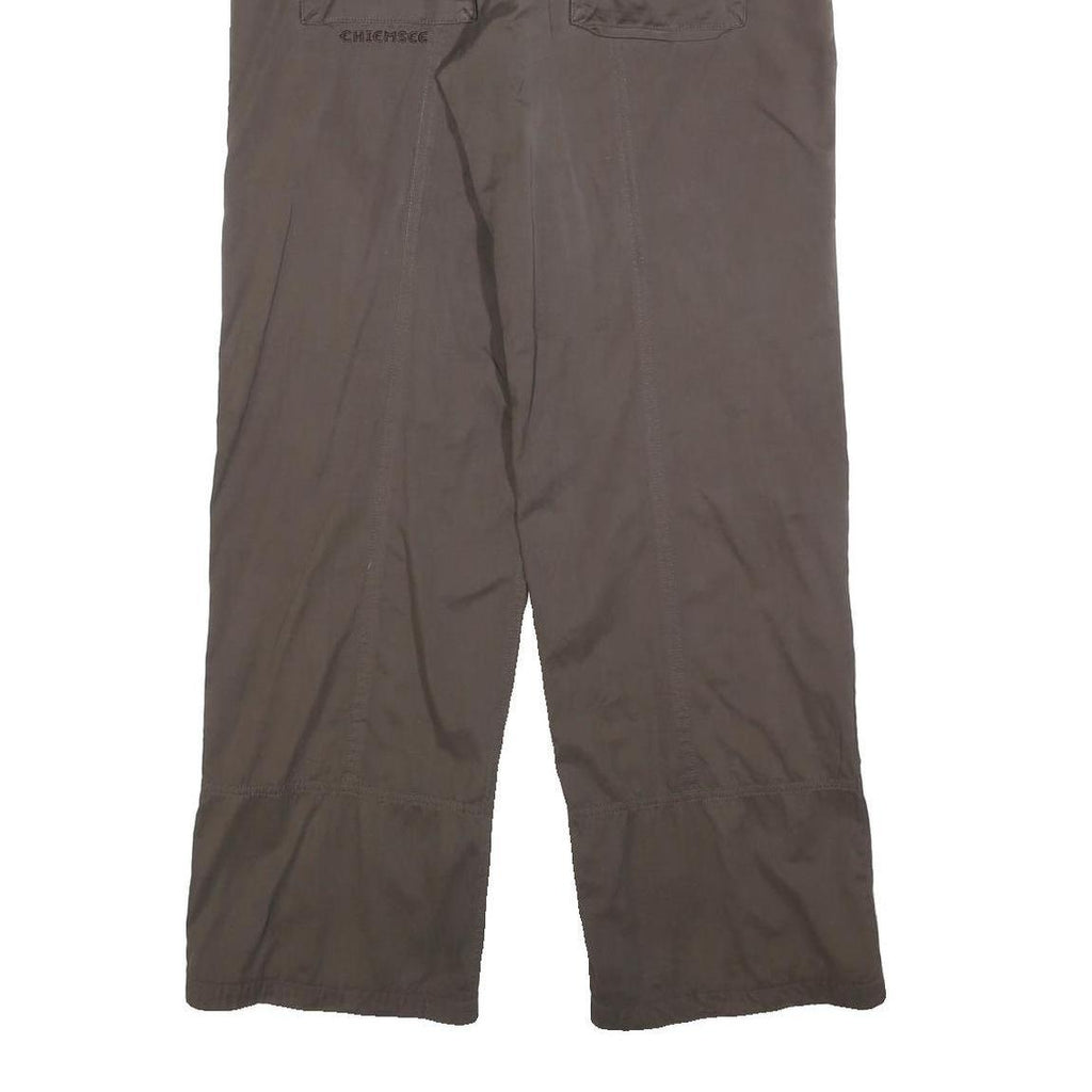 CHIEMSEE Womens Polyester Blend Brown Regular Fit Straight Leg Trousers W34 L32