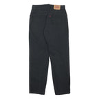 LEVI'S Womens Black Cotton Blend Relaxed Fit Straight Leg Denim Trousers W28 L29
