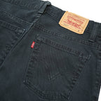 LEVI'S Womens Black Cotton Blend Relaxed Fit Straight Leg Denim Trousers W28 L29