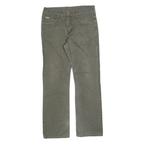 CARHARTT Mens Jeans Green Regular Straight Denim Medium W31 L32 Durable Zip