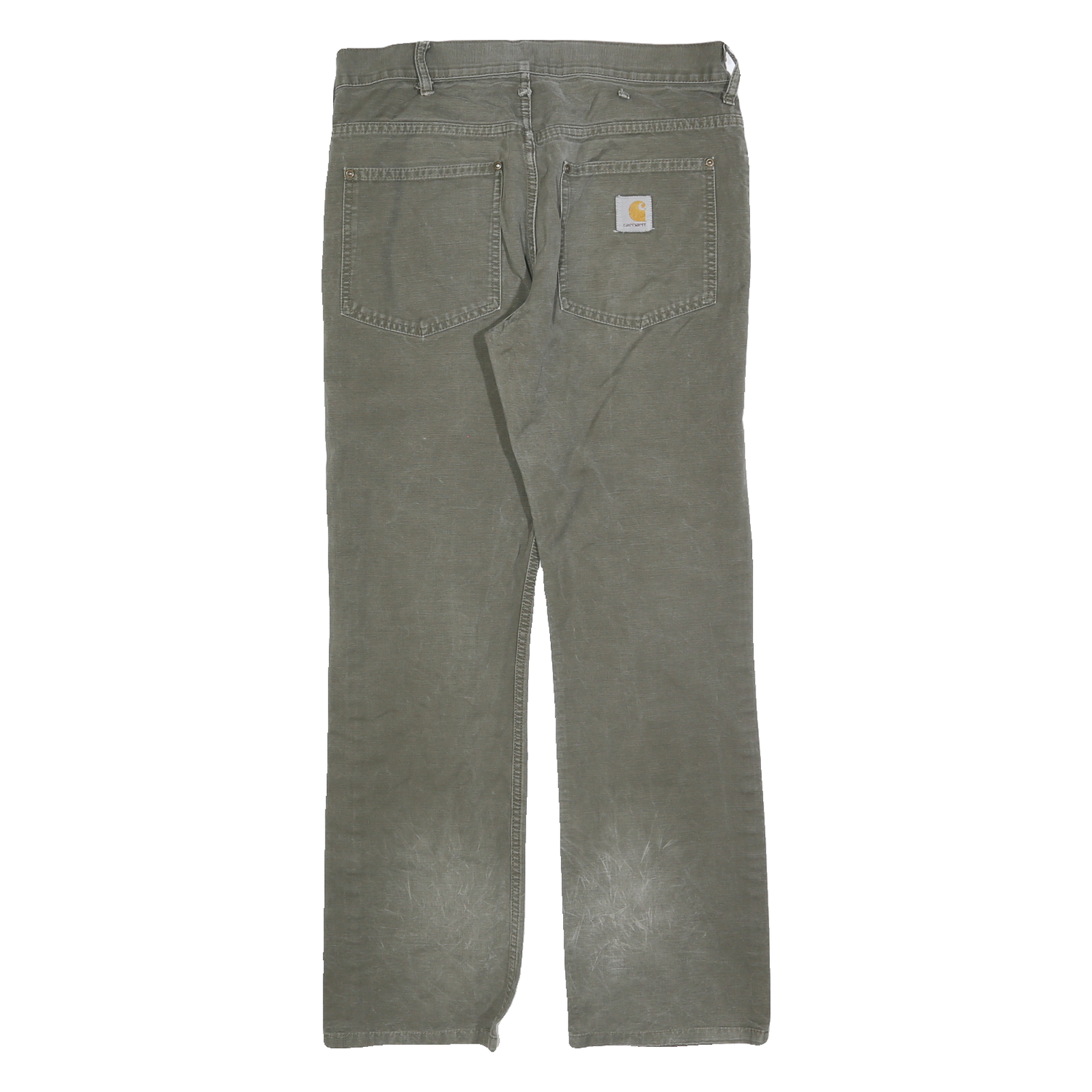 CARHARTT Mens Jeans Green Regular Straight Denim Medium W31 L32 Durable Zip