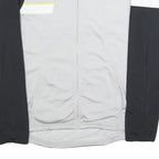 ADIDAS Mens Grey & Black Sports Track Jacket S Polyester Zip Plain