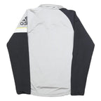 ADIDAS Mens Grey & Black Sports Track Jacket S Polyester Zip Plain