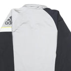 ADIDAS Mens Grey & Black Sports Track Jacket S Polyester Zip Plain