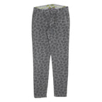 BERNA Womens Cotton Blend Grey Slim Slim Trousers W30 L30 Stylish Casual