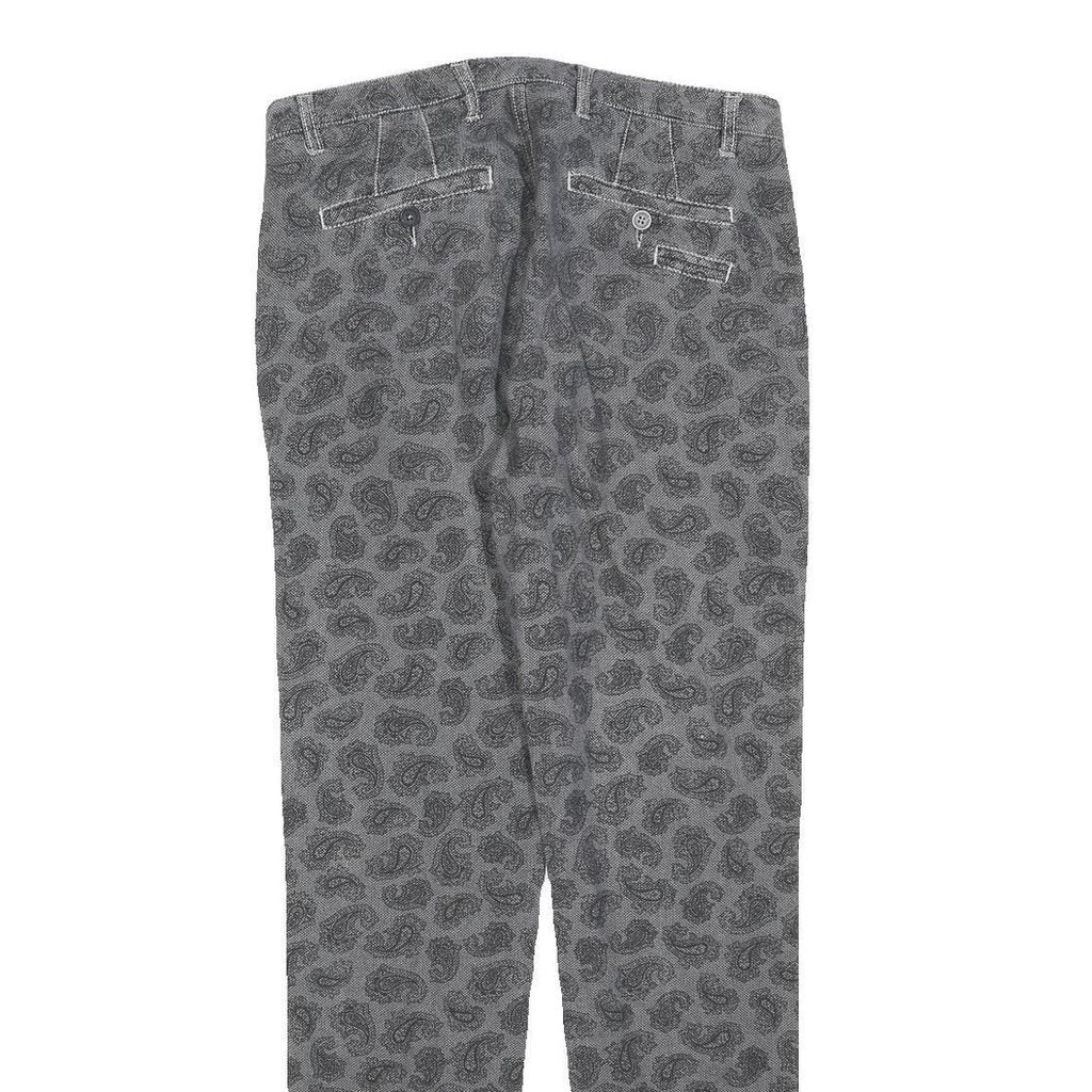 BERNA Womens Cotton Blend Grey Slim Slim Trousers W30 L30 Stylish Casual