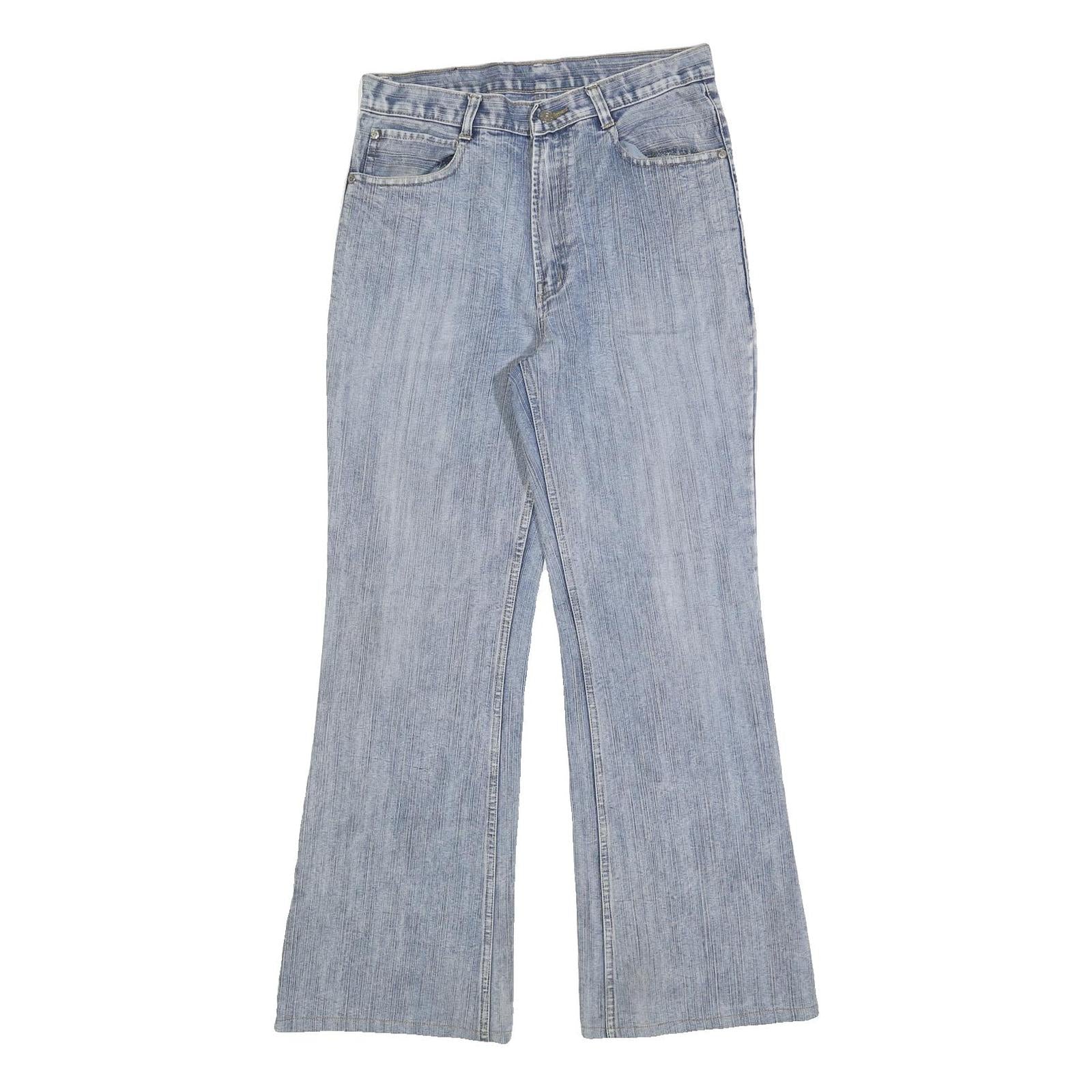 NAILS Womens Jeans Blue Relaxed Flared Denim Light W30 L30 Stylish Casual