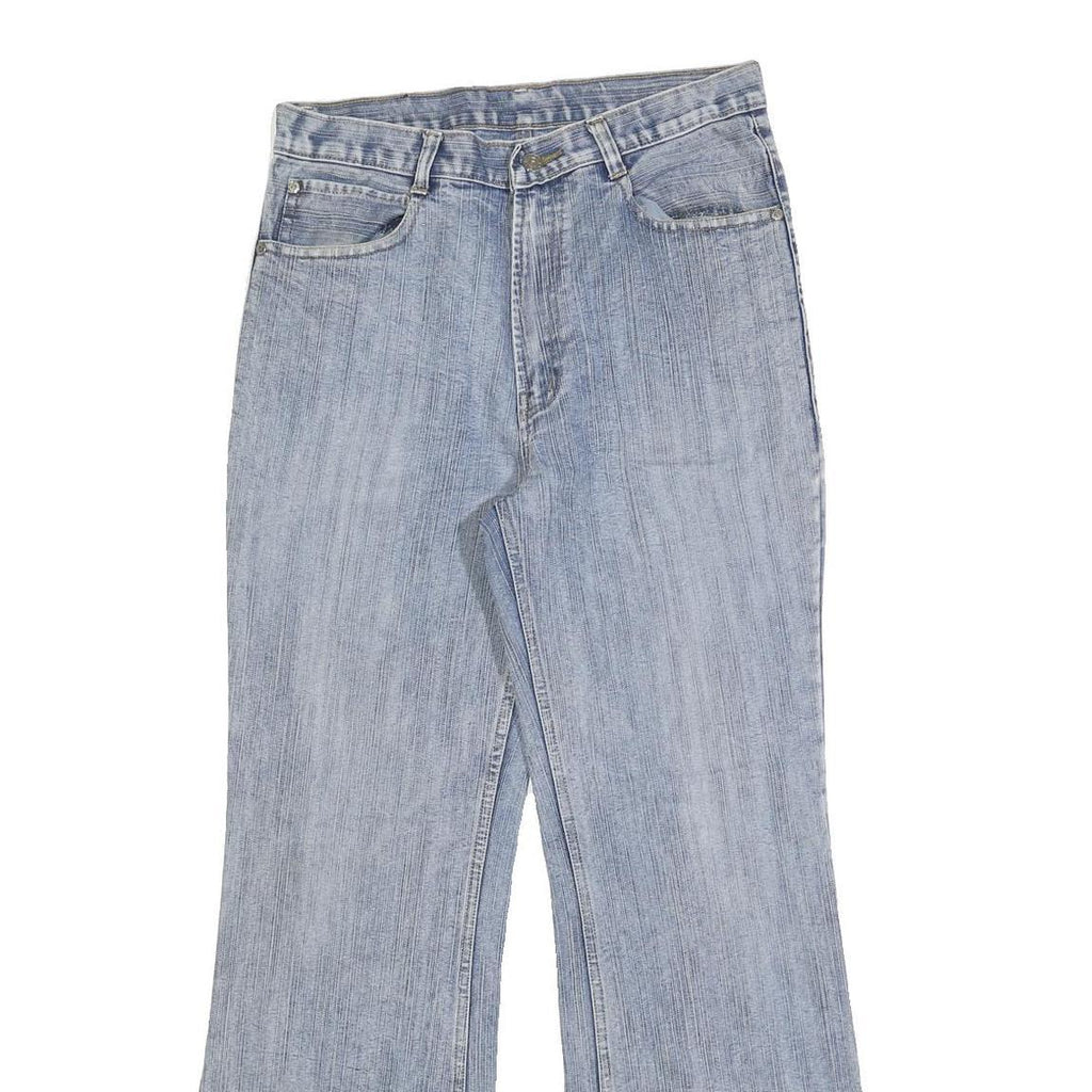 NAILS Womens Jeans Blue Relaxed Flared Denim Light W30 L30 Stylish Casual
