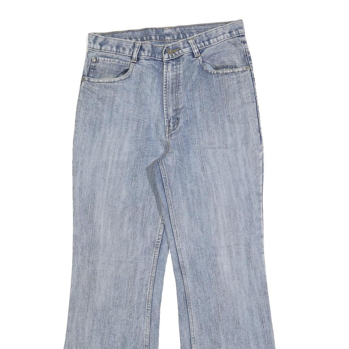 NAILS Womens Jeans Blue Relaxed Flared Denim Light W30 L30 Stylish Casual