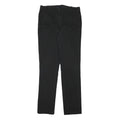 LACOSTE Womens Black Slim Cotton Blend Trousers W30 L32 Zip Casual
