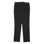LACOSTE Womens Black Slim Cotton Blend Trousers W30 L32 Zip Casual