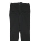 LACOSTE Womens Black Slim Cotton Blend Trousers W30 L32 Zip Casual