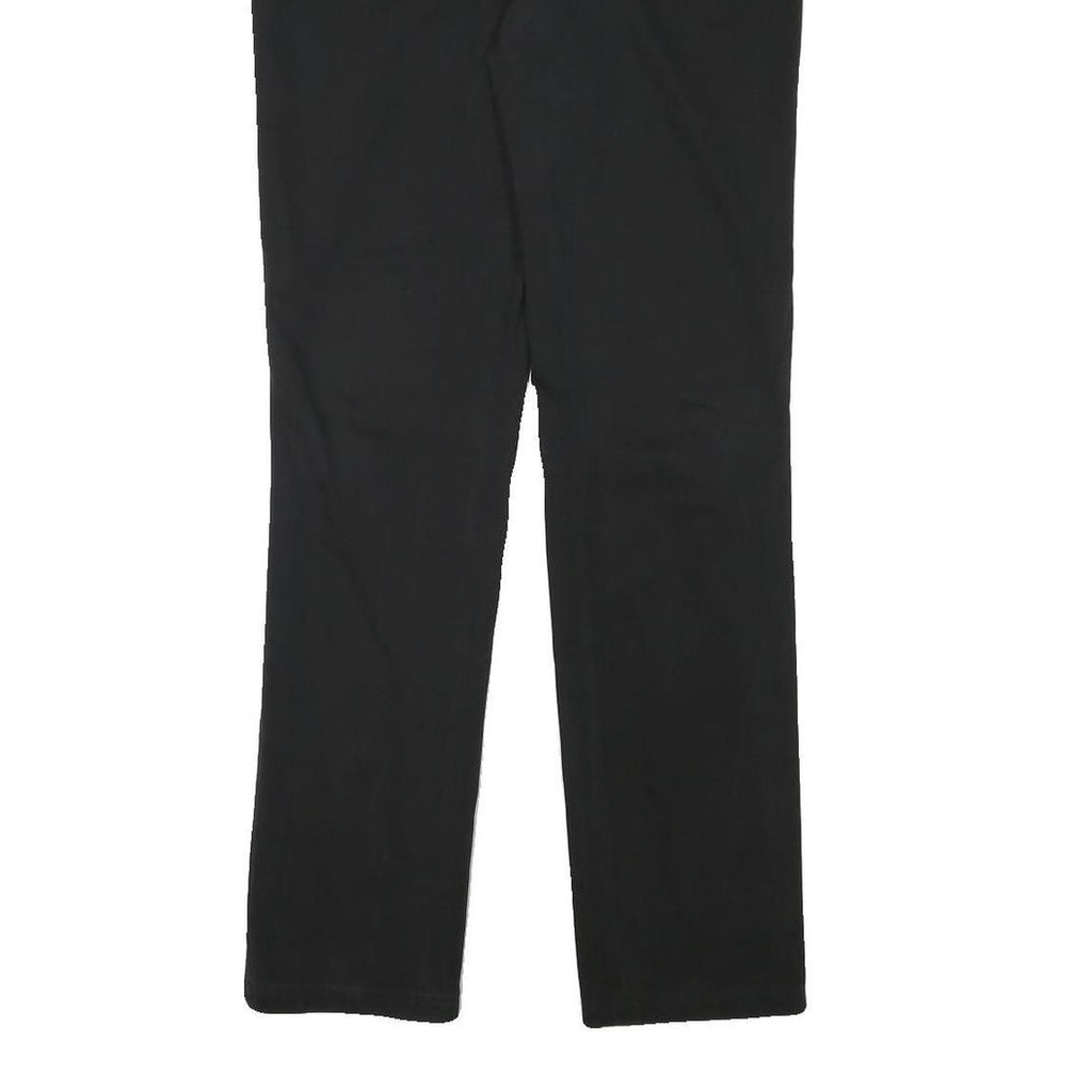 LACOSTE Womens Black Slim Cotton Blend Trousers W30 L32 Zip Casual