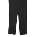 LACOSTE Womens Black Slim Cotton Blend Trousers W30 L32 Zip Casual