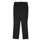 LACOSTE Womens Black Slim Cotton Blend Trousers W30 L32 Zip Casual