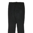 LACOSTE Womens Black Slim Cotton Blend Trousers W30 L32 Zip Casual