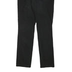 LACOSTE Womens Black Slim Cotton Blend Trousers W30 L32 Zip Casual