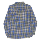 THE NORTH FACE Mens Blue Grey Check Shirt L Casual Cotton Long Sleeve