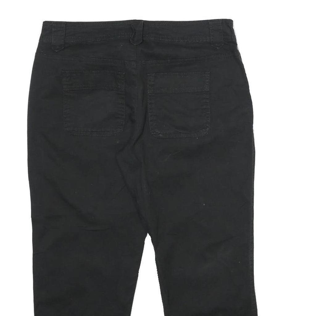 STYLE & CO Womens Black Casual Shorts UK 8 W30 Cotton Blend Lace-Up Hem