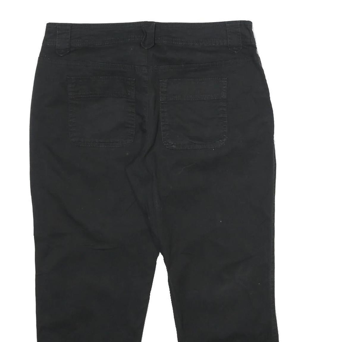 STYLE & CO Womens Black Casual Shorts UK 8 W30 Cotton Blend Lace-Up Hem