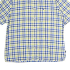 NAUTICA Mens Blue & Yellow Check Shirt L Cotton Short Sleeve Casual Summer