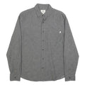 TIMBERLAND Mens Grey Pattern Cotton Shirt M Long Sleeve Button Collar Casual
