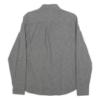 TIMBERLAND Mens Grey Pattern Cotton Shirt M Long Sleeve Button Collar Casual