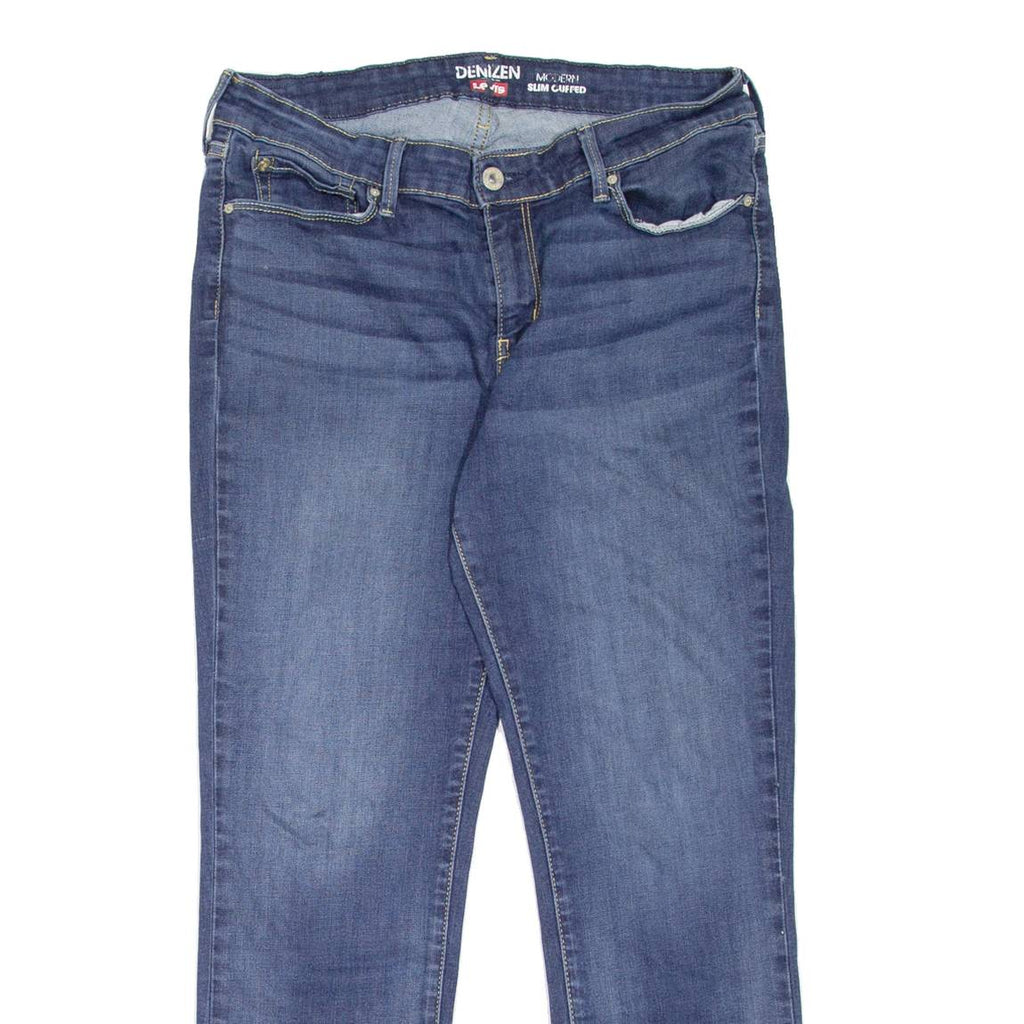 LEVI'S Denizen Womens Jeans Blue Slim Tapered Stone Wash W32 L27