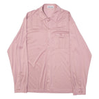 KINGS CLUB Mens Plain Shirt Pink Long Sleeve L