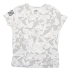 UNDER ARMOUR Mens White & Grey Freedom Graphic T-Shirt M Short Sleeve Crew Neck